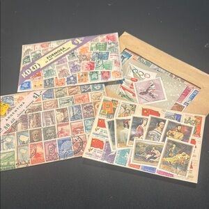 Vintage Stamp Collection Set